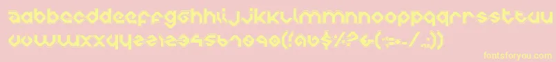 Charliec Font – Yellow Fonts on Pink Background