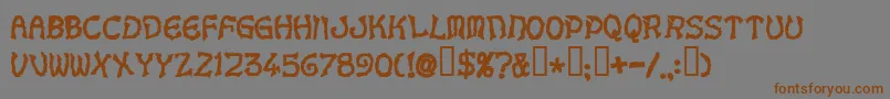 Voodoodollletters Font – Brown Fonts on Gray Background