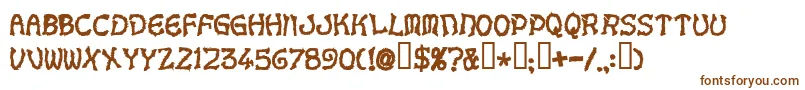 Voodoodollletters Font – Brown Fonts on White Background