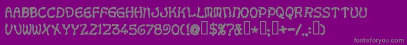 Voodoodollletters Font – Gray Fonts on Purple Background