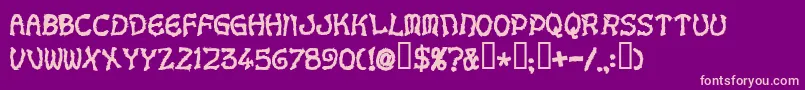 Voodoodollletters Font – Pink Fonts on Purple Background
