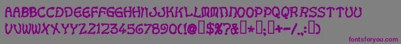 Voodoodollletters Font – Purple Fonts on Gray Background