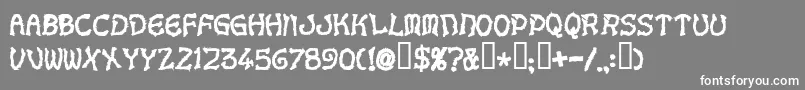 Voodoodollletters Font – White Fonts on Gray Background