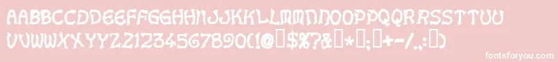 Voodoodollletters Font – White Fonts on Pink Background