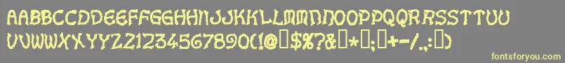 Voodoodollletters Font – Yellow Fonts on Gray Background