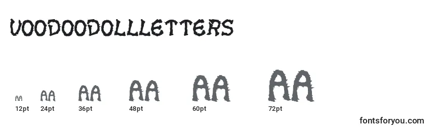 Размеры шрифта Voodoodollletters