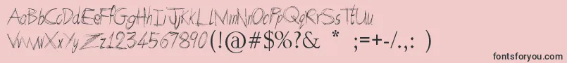 ArcadeBook Font – Black Fonts on Pink Background
