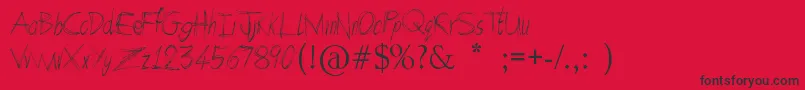 ArcadeBook Font – Black Fonts on Red Background