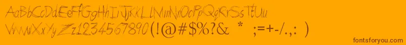 ArcadeBook Font – Brown Fonts on Orange Background