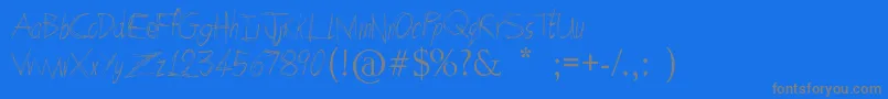 ArcadeBook Font – Gray Fonts on Blue Background