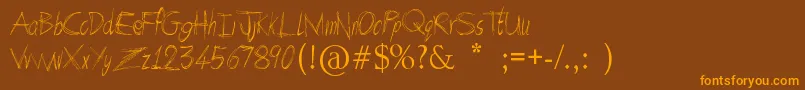 Шрифт ArcadeBook – оранжевые шрифты на коричневом фоне
