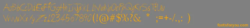 ArcadeBook Font – Orange Fonts on Gray Background