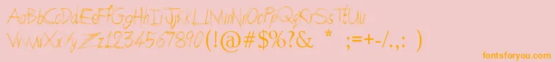 ArcadeBook Font – Orange Fonts on Pink Background