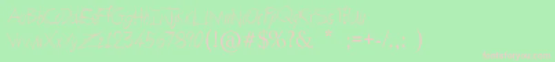 ArcadeBook Font – Pink Fonts on Green Background