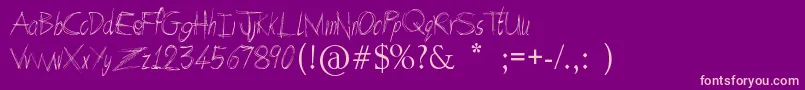 ArcadeBook Font – Pink Fonts on Purple Background