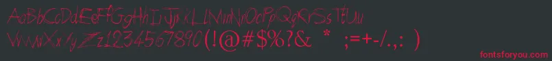 ArcadeBook Font – Red Fonts on Black Background