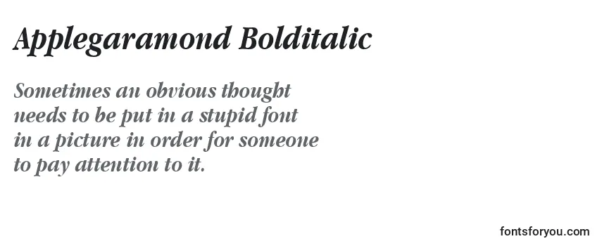 Applegaramond Bolditalic Font