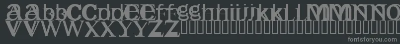 Englishg Font – Gray Fonts on Black Background