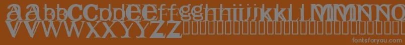 Englishg Font – Gray Fonts on Brown Background