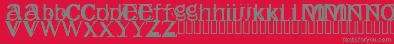 Englishg Font – Gray Fonts on Red Background