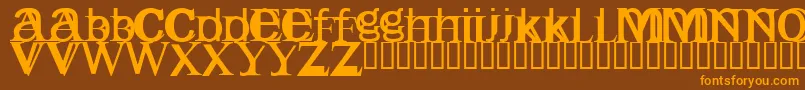 Englishg Font – Orange Fonts on Brown Background