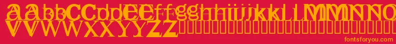 Englishg Font – Orange Fonts on Red Background