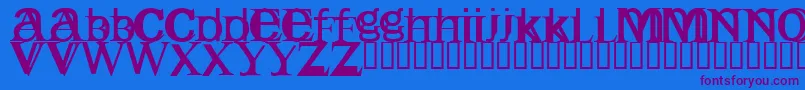 Englishg-Schriftart – Violette Schriften auf blauem Hintergrund