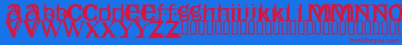 Englishg Font – Red Fonts on Blue Background