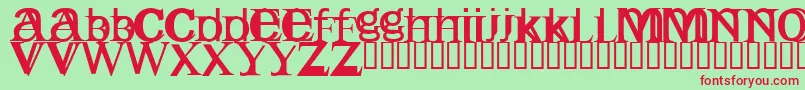 Englishg Font – Red Fonts on Green Background