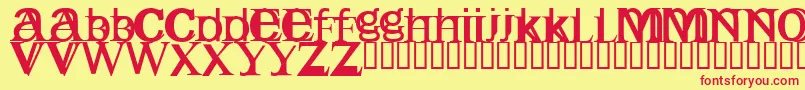 Englishg Font – Red Fonts on Yellow Background