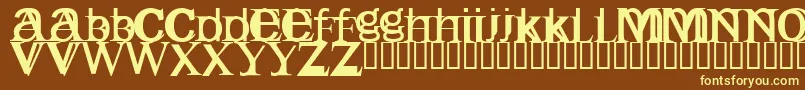 Englishg Font – Yellow Fonts on Brown Background