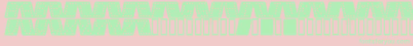 DominoBredKursiv Font – Green Fonts on Pink Background