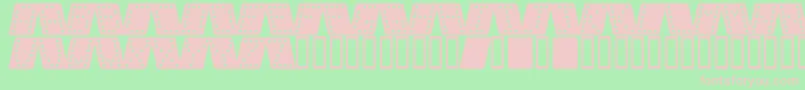 DominoBredKursiv Font – Pink Fonts on Green Background