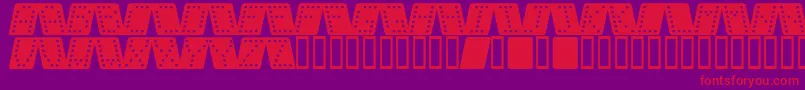 DominoBredKursiv Font – Red Fonts on Purple Background