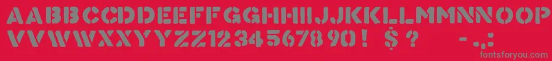 KnowYourProduct Font – Gray Fonts on Red Background