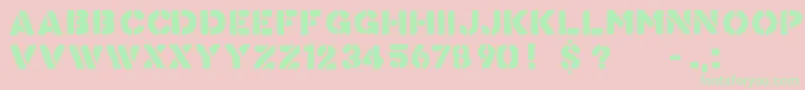 KnowYourProduct Font – Green Fonts on Pink Background