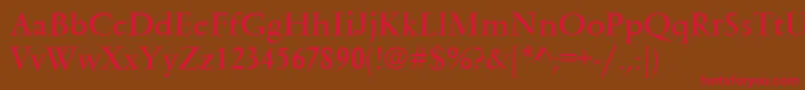 Vendomet Font – Red Fonts on Brown Background