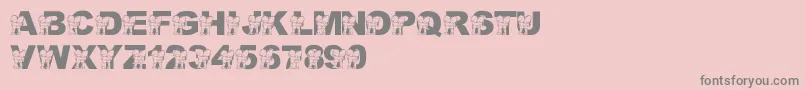 LmsHugOWar Font – Gray Fonts on Pink Background
