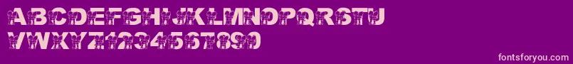 LmsHugOWar Font – Pink Fonts on Purple Background