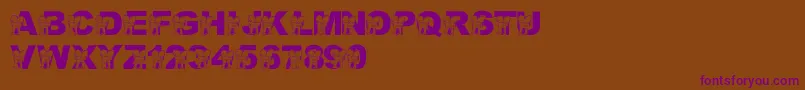 LmsHugOWar Font – Purple Fonts on Brown Background