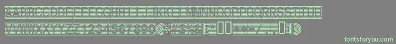 Secure17a-Schriftart – Grüne Schriften auf grauem Hintergrund