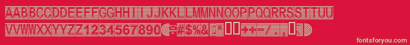 Secure17a Font – Green Fonts on Red Background
