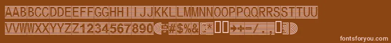 Secure17a Font – Pink Fonts on Brown Background