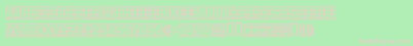 Secure17a Font – Pink Fonts on Green Background