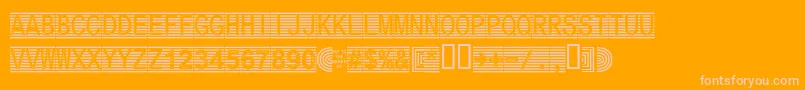 Secure17a Font – Pink Fonts on Orange Background