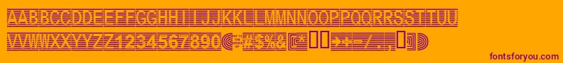 Secure17a Font – Purple Fonts on Orange Background