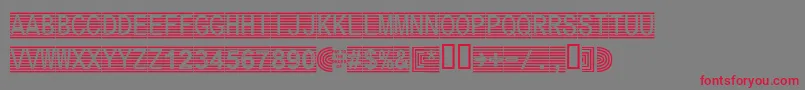 Secure17a Font – Red Fonts on Gray Background
