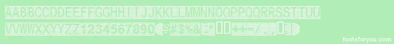 フォントSecure17a – 緑の背景に白い文字