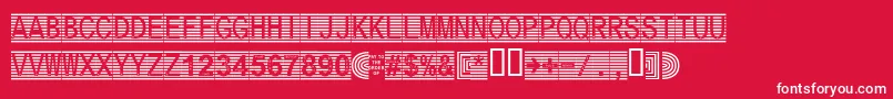 フォントSecure17a – 赤い背景に白い文字
