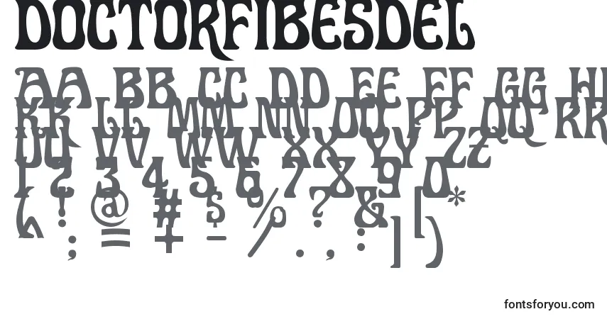 Doctorfibesdel-fontti – aakkoset, numerot, erikoismerkit